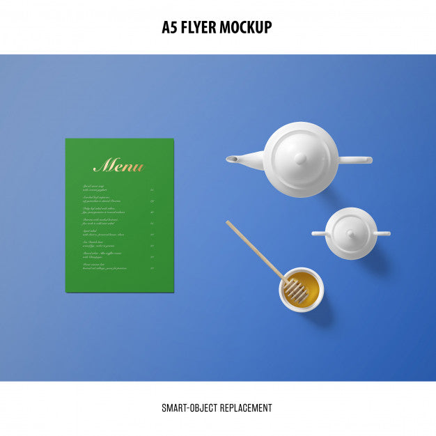 Free Menu Card Mockup Psd