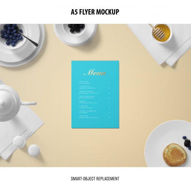 Free Menu Card Mockup Psd