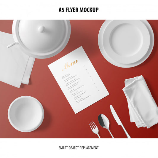 Free Menu Card Mockup Psd