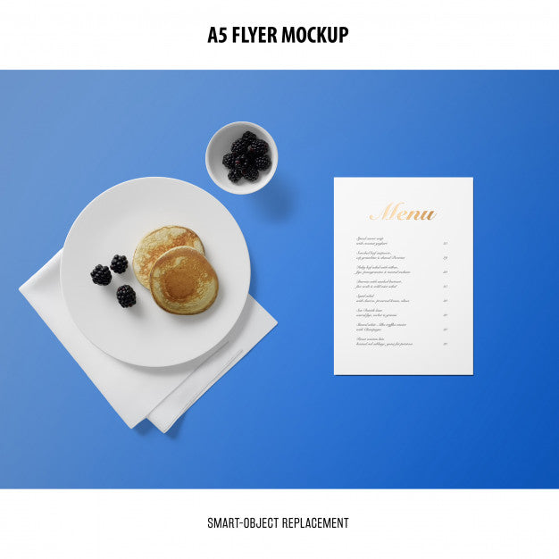 Free Menu Card Mockup Psd