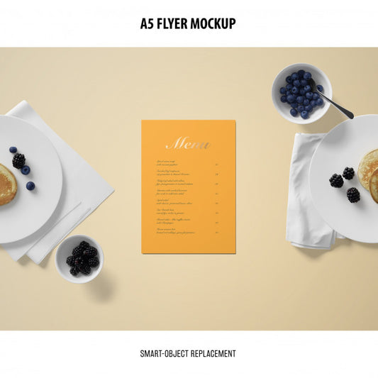 Free Menu Card Mockup Psd