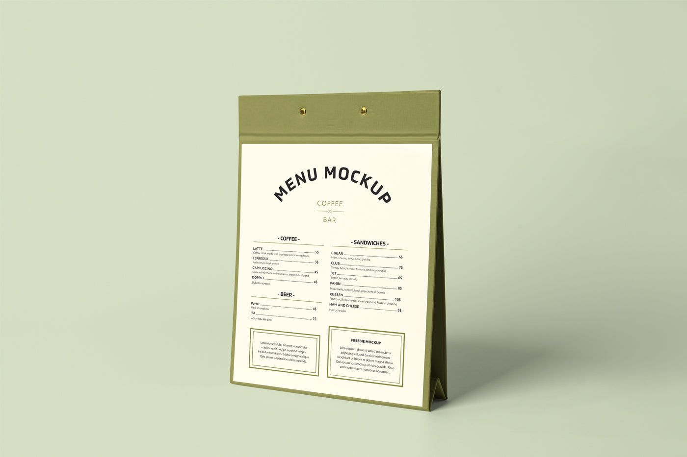 Free Menu Stand Psd Mockup