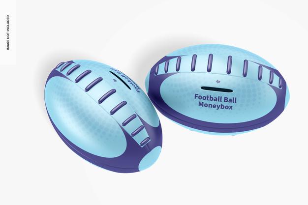 Free Metal Football Ball Moneybox Mockup Psd