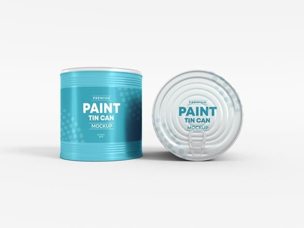 Free Metal Paint Tin Can Packaging Mockup Psd