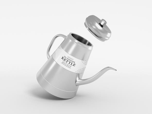 Free Metal Tea Kettle Mockup Psd