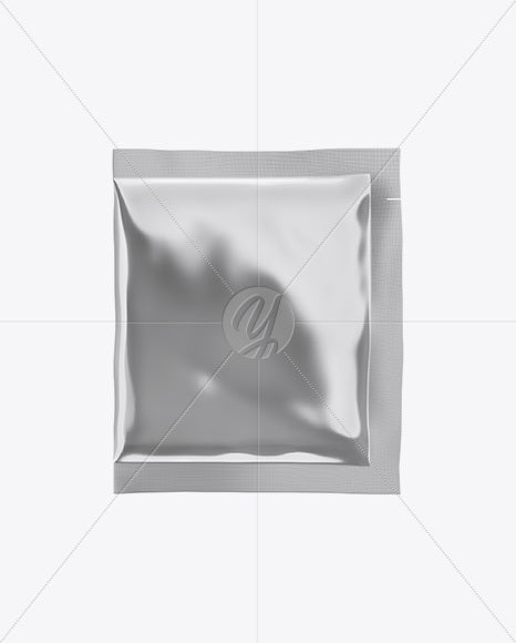 Free Metallic Sachet Mockup