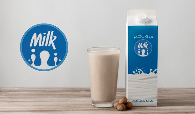 Free Milk Bottle Concept Mock-Up Psd