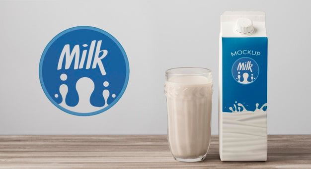 Free Milk Bottle Concept Mock-Up Psd