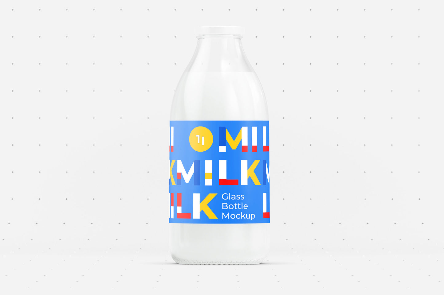 Free Milk Bottle Mockup