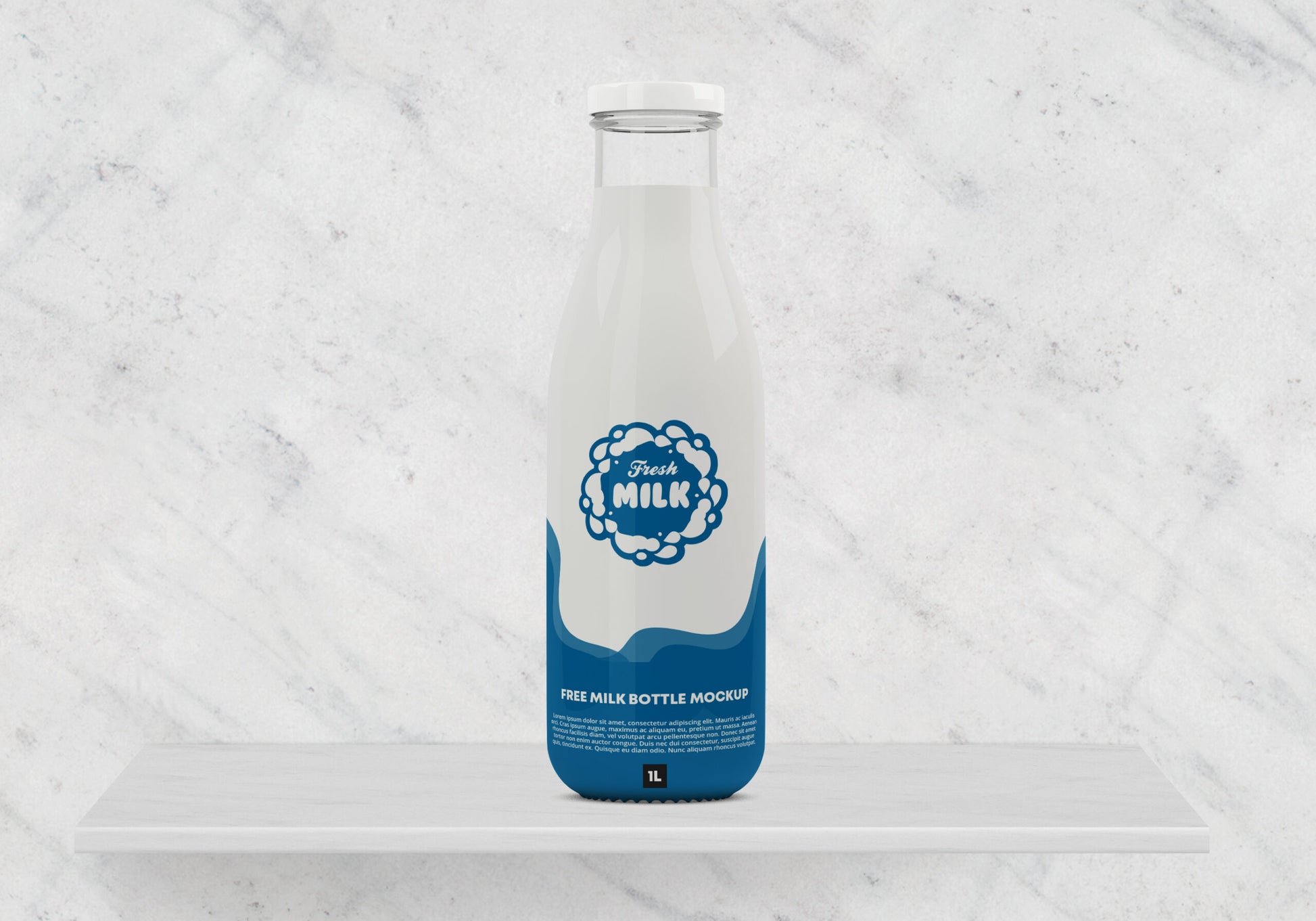 Free Milk Bottle Mockup