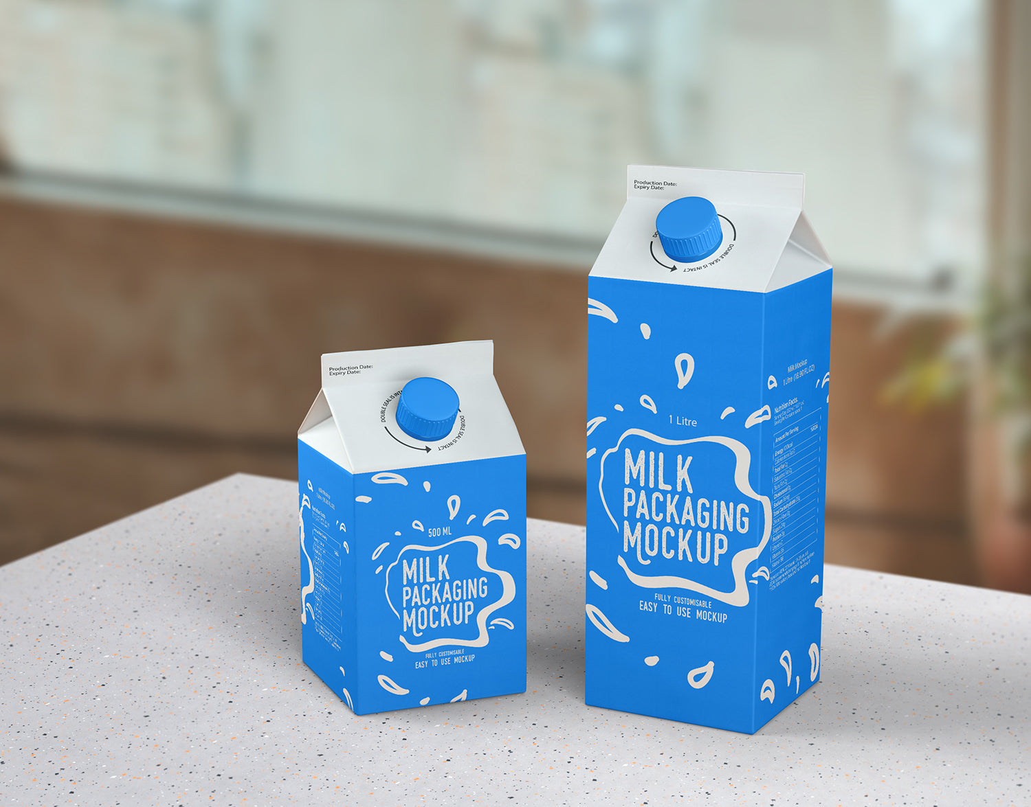 Free Milk Packaging Mockup