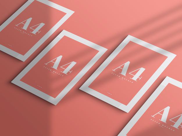 Free Minimal A4 Flyer Mockup Design Psd