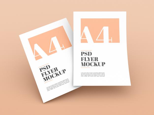 Free Minimal A4 Flyer Mockup Psd