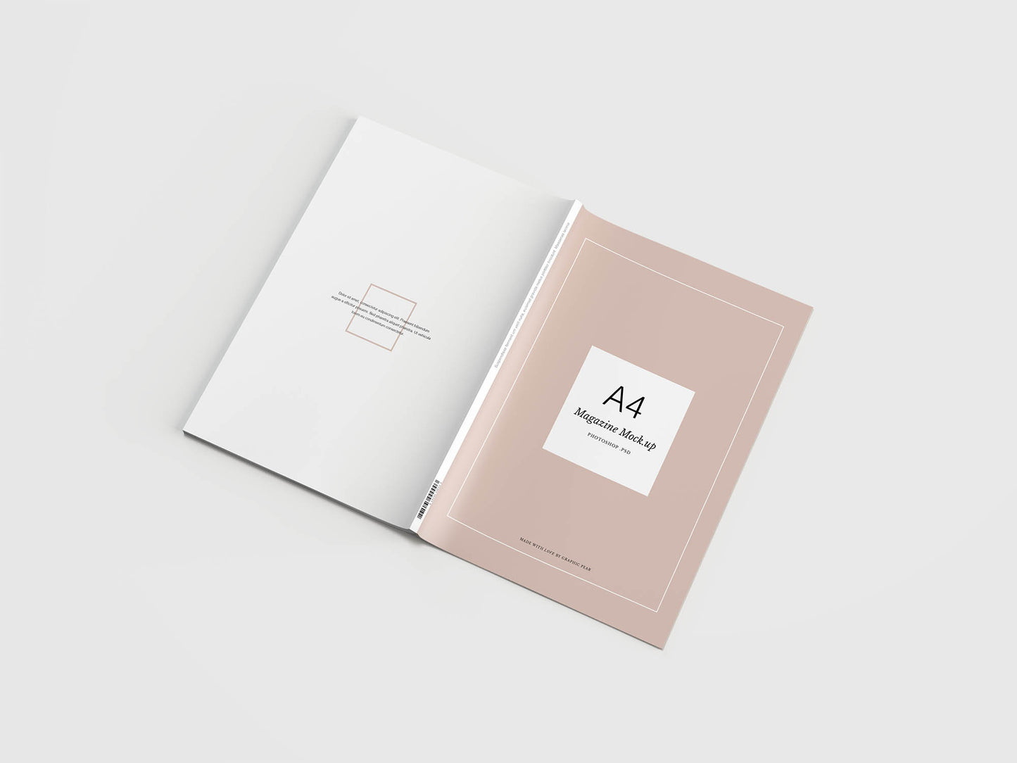 Free Minimal A4 Magazine Mockup