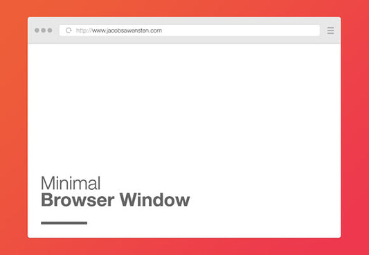 Free Minimal Browser Mockup Psd