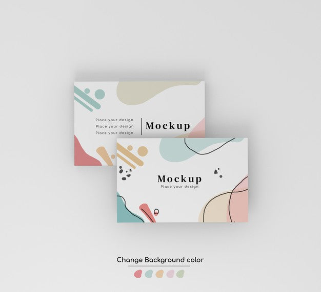 Free Minimal Business Overlaying Visiting Card Mockup Psd