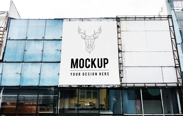 Free Minimal Large-Scale Vertical Billboard Mockup Psd