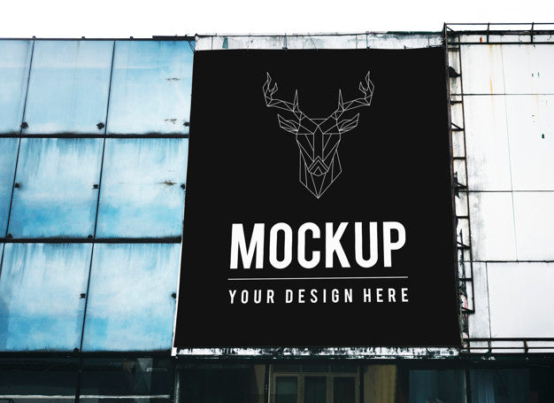 Free Minimal Large-Scale Vertical Billboard Mockup Psd