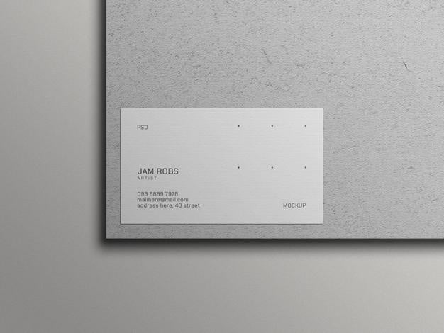 Free Minimal White Business Card Mockup Psd