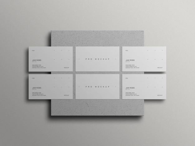 Free Minimal White Business Card Mockup Psd