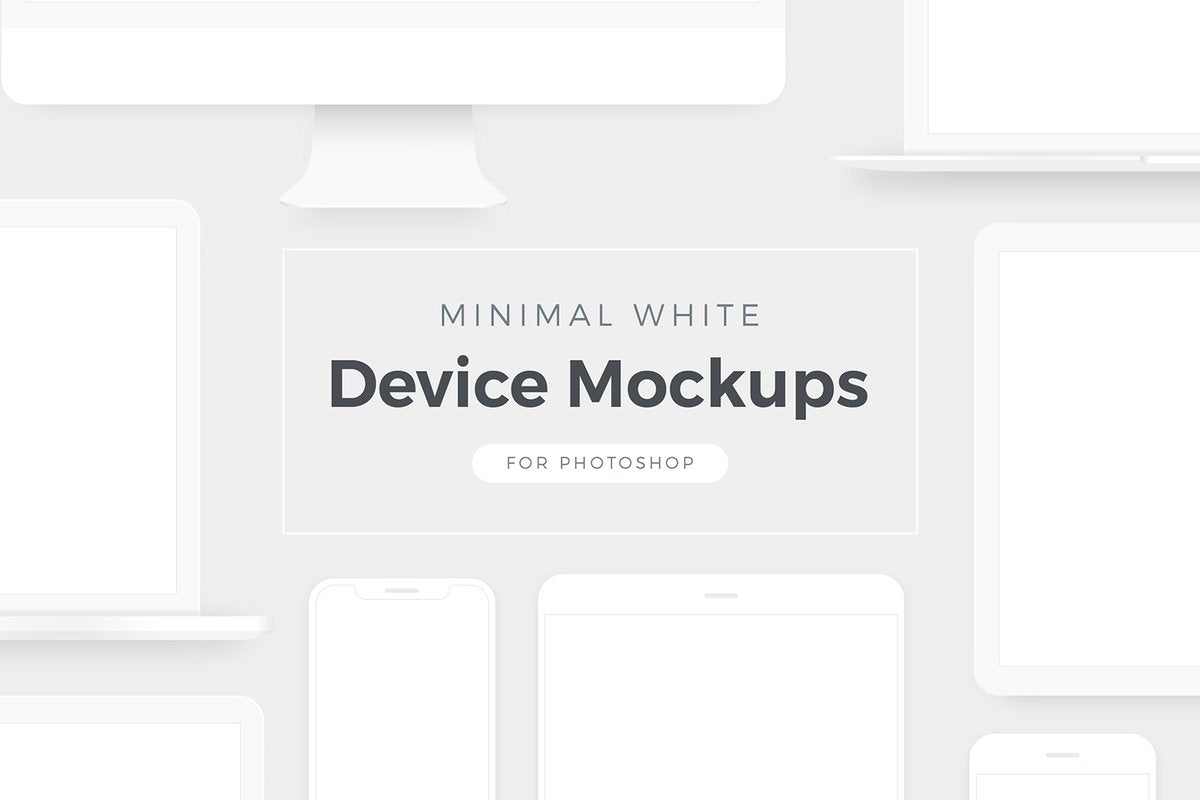 Free Minimal White Device Mockups