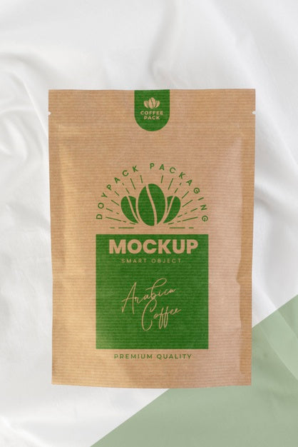 Free Minimalist Arrangement Of Doypack Mock-Up Psd