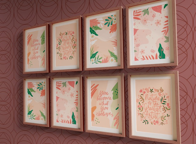 Free Minimalist Painting Frames With Empty Space Psd