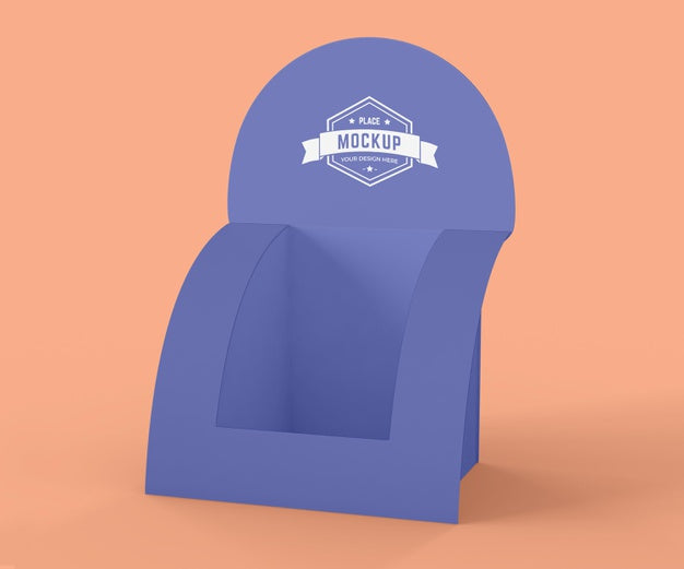 Free Minimalist Purple Exhibitor Mock-Up Psd