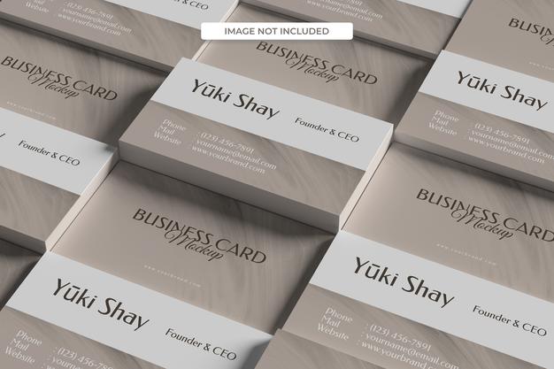Free Minimalist Visiting Business Card Mockup Psd