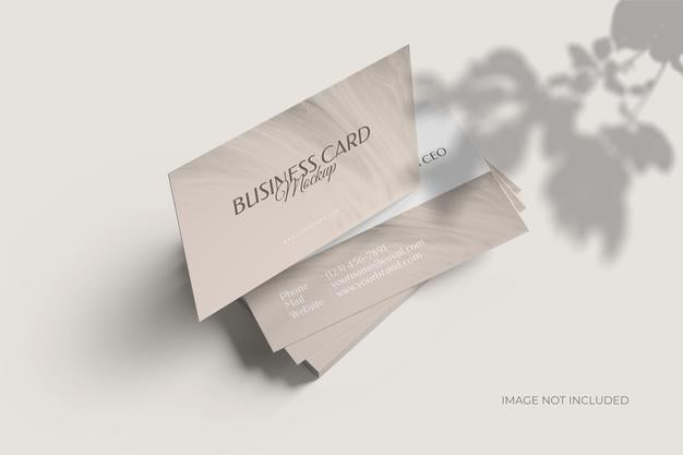 Free Minimalist Visiting Business Card Mockup Psd