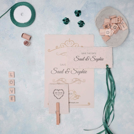 Free Minimalist Wedding Invitations Psd