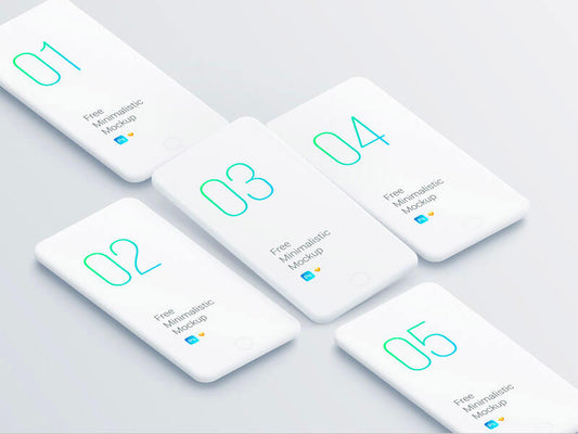 Free Minimalistic Smartphones Mockups