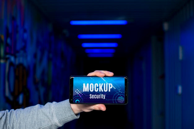 Free Mobile Phone Digital Security Mock-Up Psd