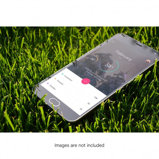 Free Mobile Phone On Grass Mock Up Psd