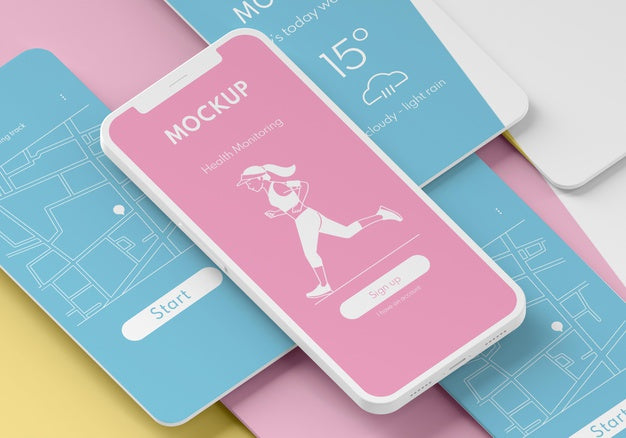 Free Mobile Phone User Interface Mock-Up Psd