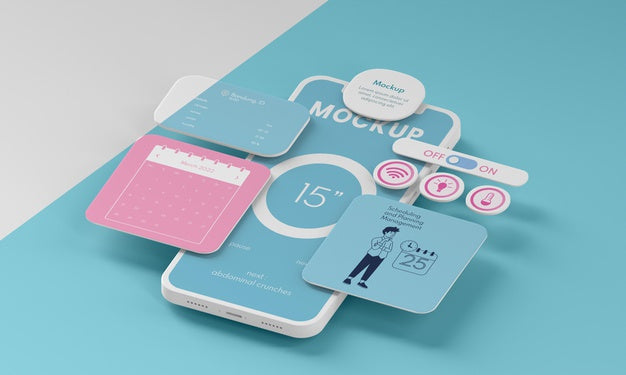 Free Mobile Phone User Interface Mock-Up Psd