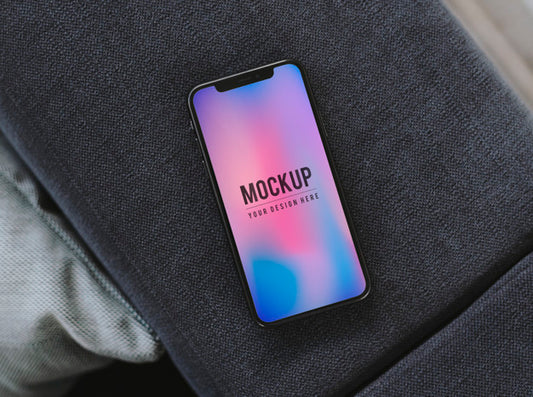 Free Mobile Phone With A Colorful Background Psd