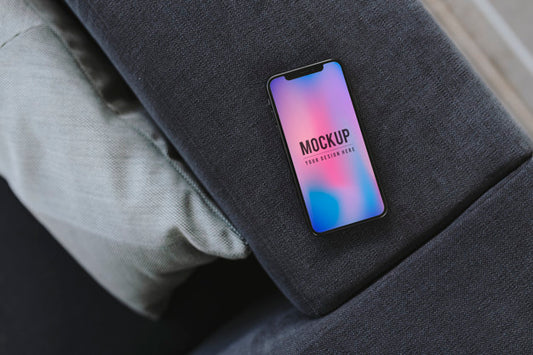 Free Mobile Phone With A Colorful Background Psd