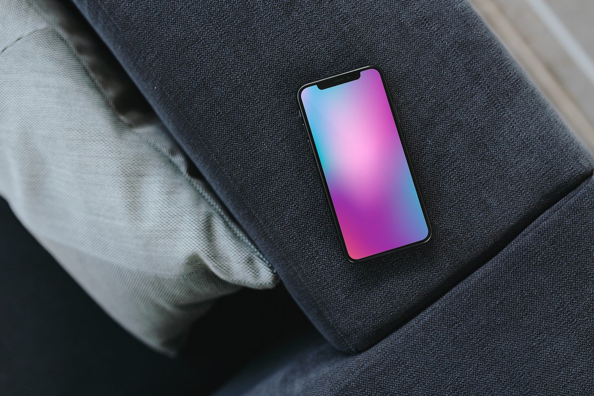 Free Mobile Phone With A Colorful Background
