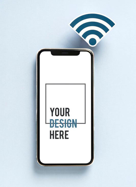 Free Mobile Phone With Wifi Icon Psd