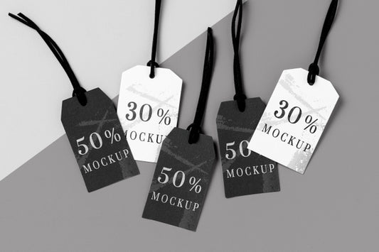 Free Mock-Up Arrangement Of Clothing Labels Psd
