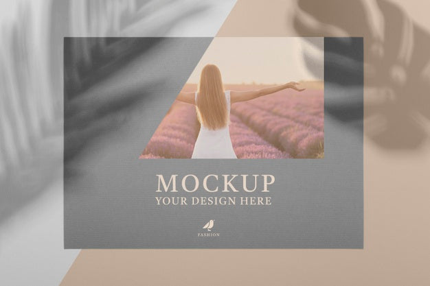 Free Mock Up Brochure Shadow Overlay Concept Psd