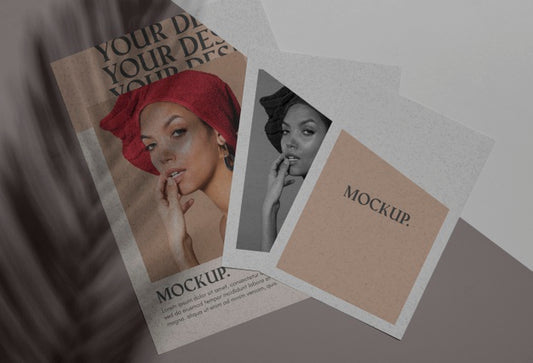 Free Mock Up Brochure Shadow Overlay Concept Psd