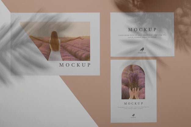 Free Mock Up Brochure Shadow Overlay Concept Psd