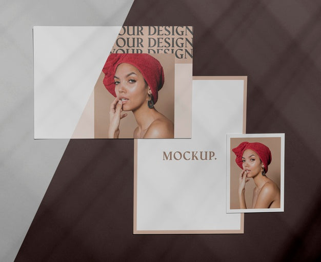 Free Mock Up Brochure Shadow Overlay Psd