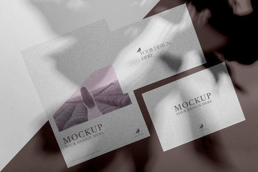 Free Mock Up Brochure Shadow Overlay Psd