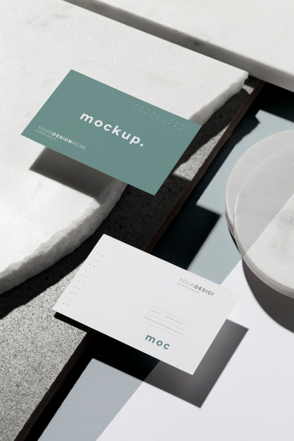 Free Mock-Up Business Card Arrangement Psd