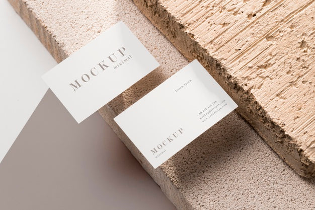 Free Mock-Up Business Card Composition Psd