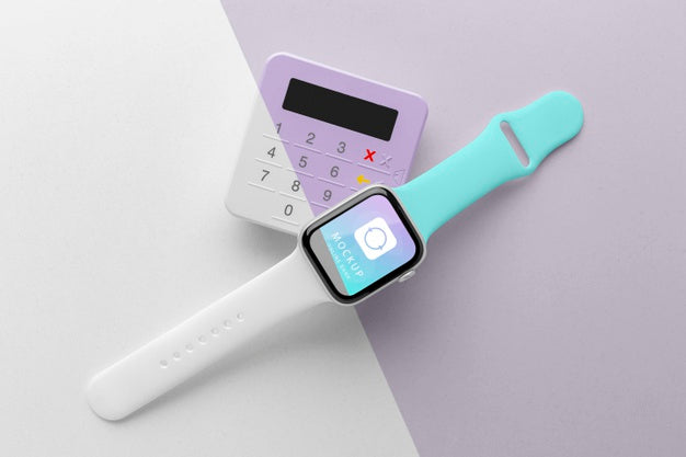 Free Mock-Up E-Payment With Smartwatch Psd