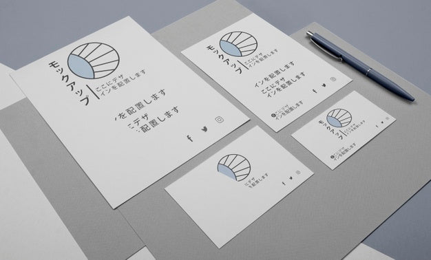 Free Mock-Up For Asian Business Company On Documents Psd